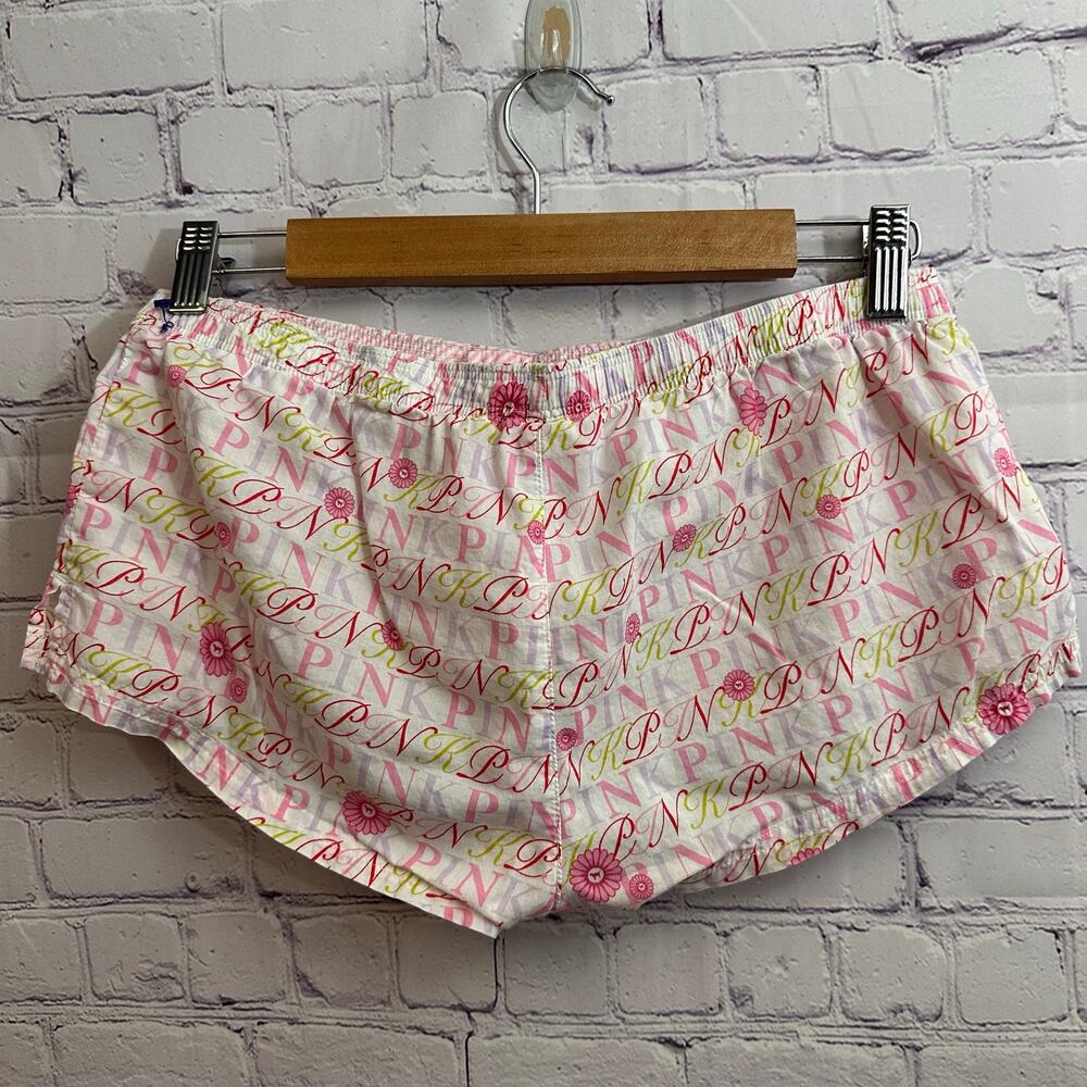 Victoria's Secret PINK Y2K Vintage Sleep Shorts XS Pink Dog Button Front - Picture 4 of 11